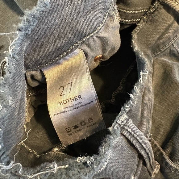 Mother The Double Fray Charmer Written in the Stars Embroidered Skinny Jeans 27 - Picture 13 of 15